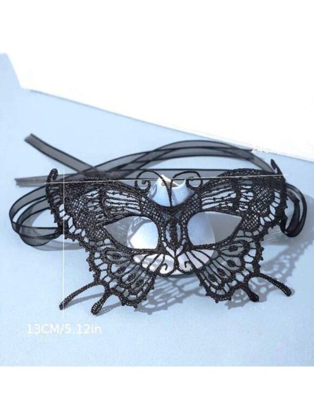 Mask Lace Masquerade Black Costume Butterfly Rave Scene Sexy Role Play Cosplay - Picture 2 of 3